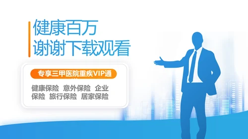 健康百万综合意外险保险行业产品介绍工作总结计划动态PPT模板
