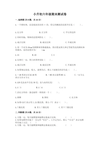 小升初六年级期末测试卷【必刷】.docx