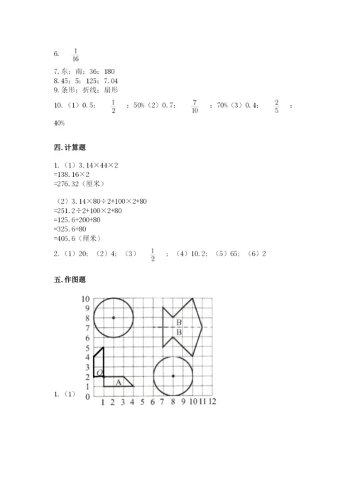 2022人教版六年级上册数学期末测试卷及参考答案（b卷）.docx