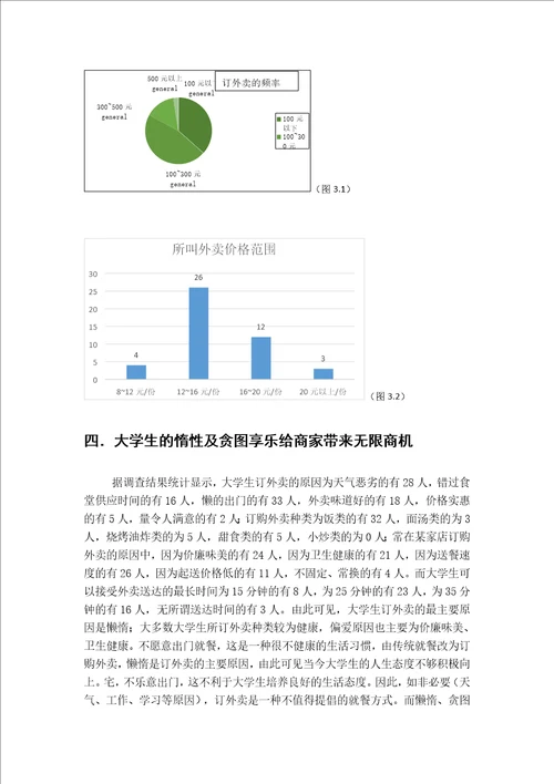 大学生外卖情况市场调查报告书