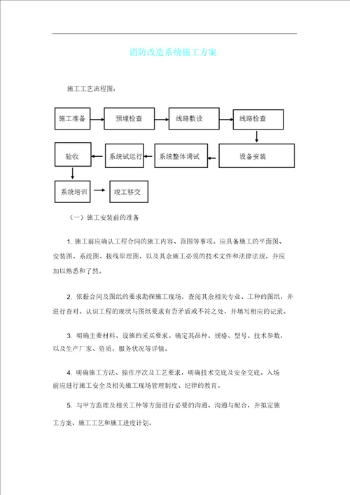 消防改造系统施工组织规划方案