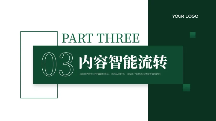 绿色简约极简风汇报PPT模板