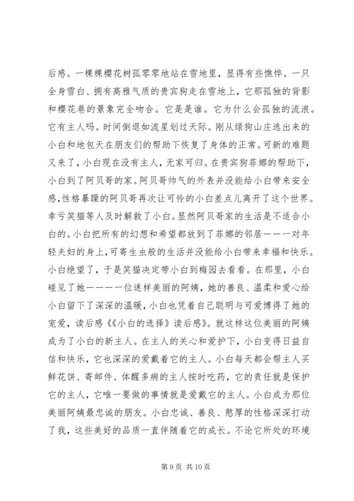小白的选择读后感 (2).docx