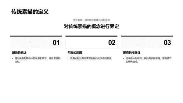 素描艺术演变解析PPT模板