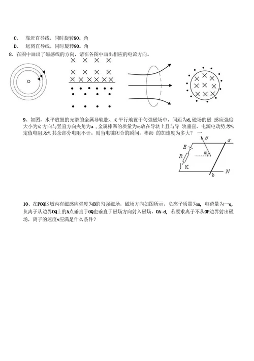 磁场复习网络图