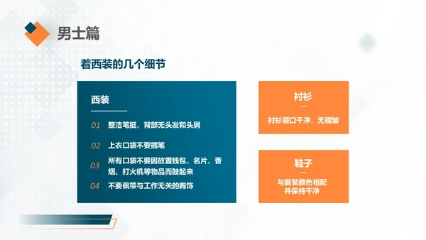 深青色简约商务着装礼仪新员工培训PPT模板礼仪培训
