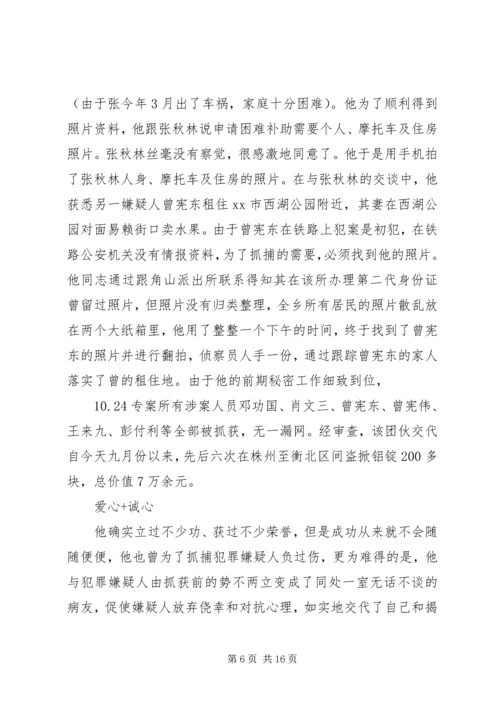 公安民警个人优秀先进事迹材料.docx