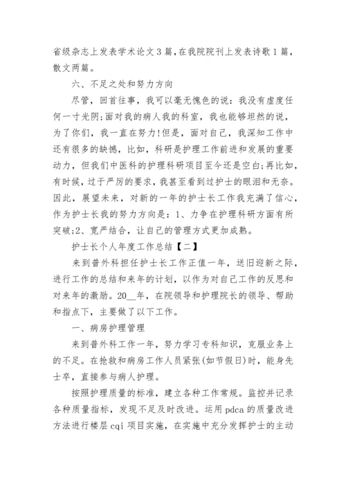 护士长个人年度工作总结.docx