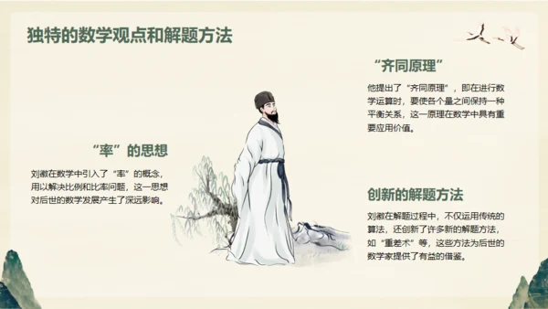 中国古代数学家明代刘徽生平介绍通用PPT模板