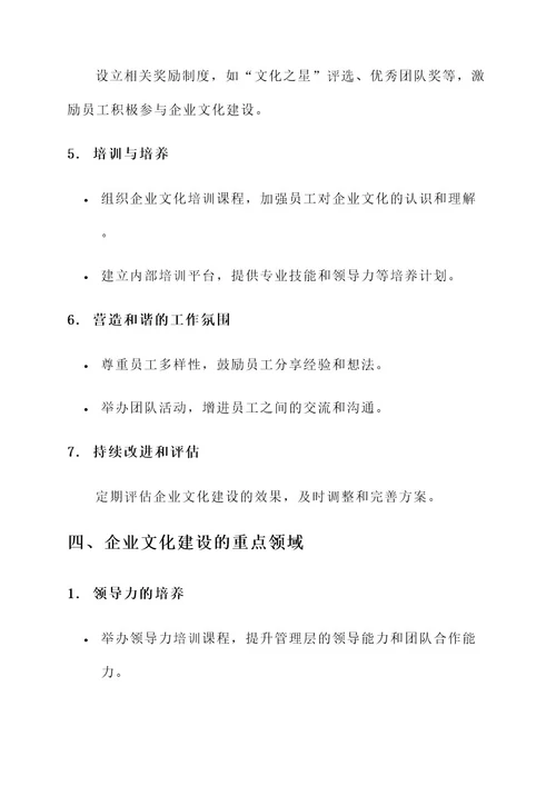 丽水企业文化建设方案