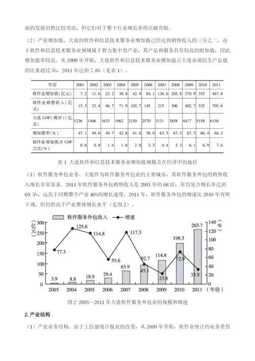 大连市软件和信息技术服务业发展研究.docx