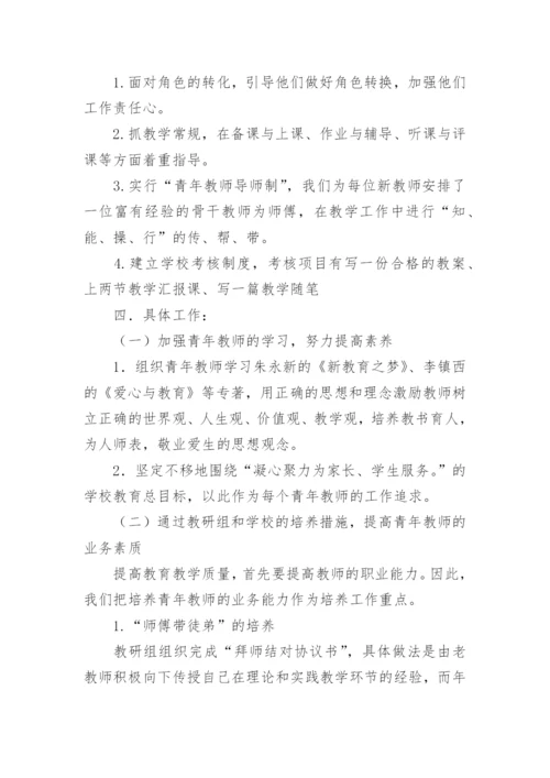 青年教师培养计划.docx