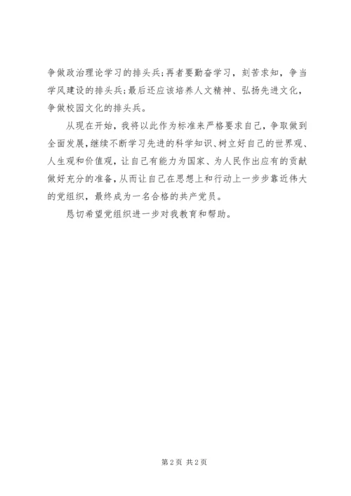 党员思想汇报某年：做一名合格的党员.docx