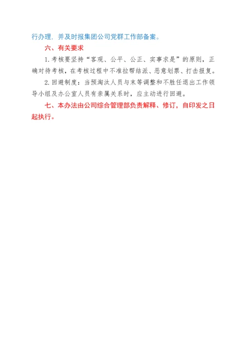 关于建立企业干部职工末等调整和不胜任退出机制的实施方案.docx