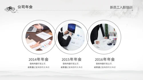 水墨企业公司新员工入职培训动态PPT模板