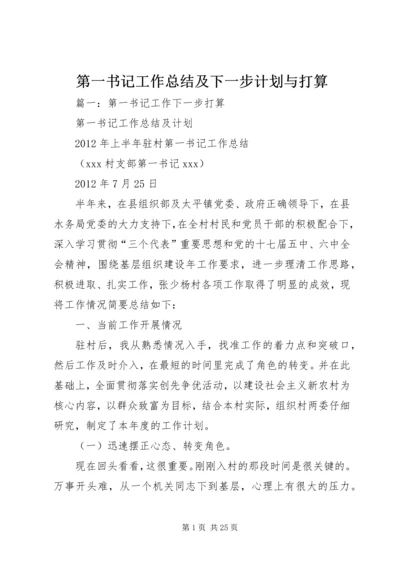 第一书记工作总结及下一步计划与打算.docx