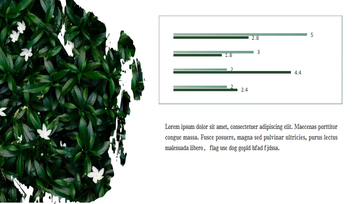 绿色植物自然风格答辩通用PPT模板