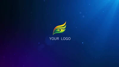 大气粒子光线企业logo展示片头PPT