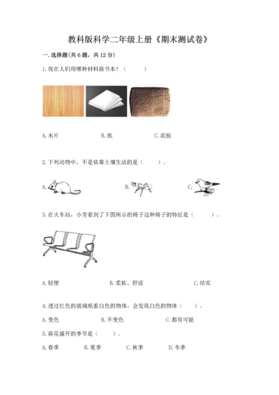 教科版科学二年级上册《期末测试卷》含答案【实用】.docx