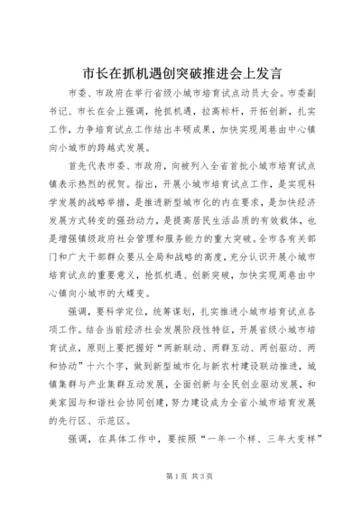 市长在抓机遇创突破推进会上发言.docx