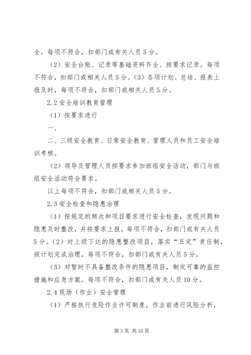 年度安全生产目标的实施计划和考核办法 (3).docx
