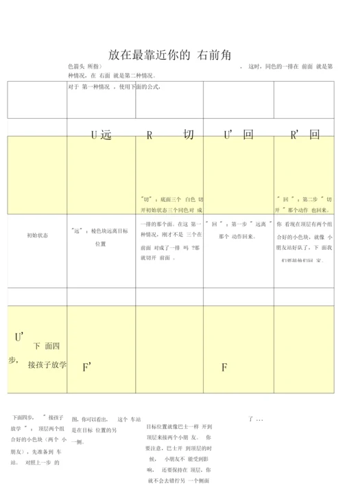 三阶魔方公式图解入门新手学习基础.docx