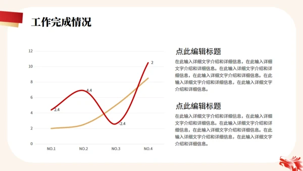 红色金色简约大气年终工作总结通用PPT模板
