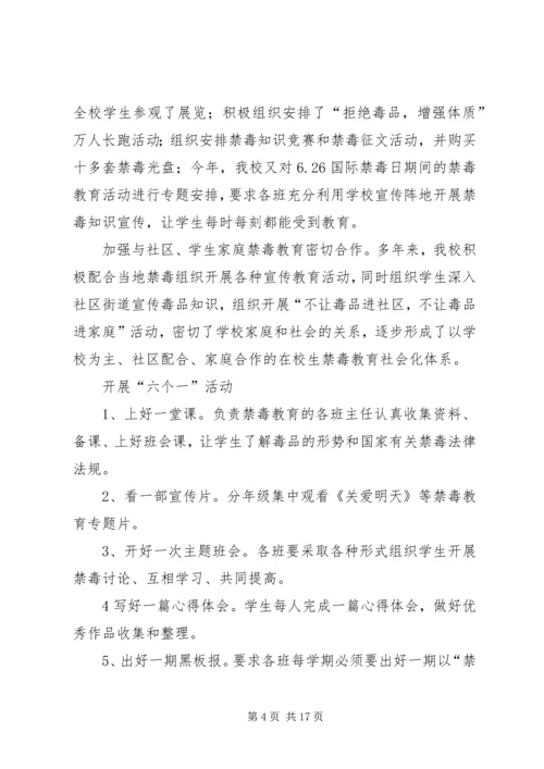 以麦小学毒品预防教育工作自查报告.docx