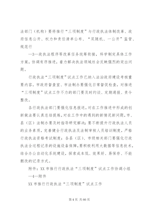 广元推进行政执法三项制度试点工作方案.docx