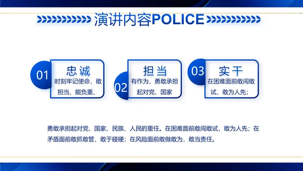 蓝色大气公安警察工作汇报动态PPT