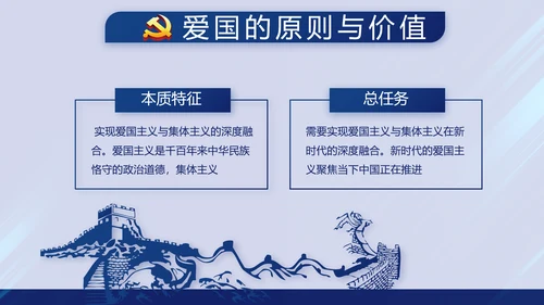 蓝色党支部年终总结述职报告学习教育动态PPT