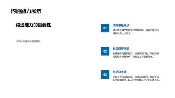 答辩技巧解析PPT模板