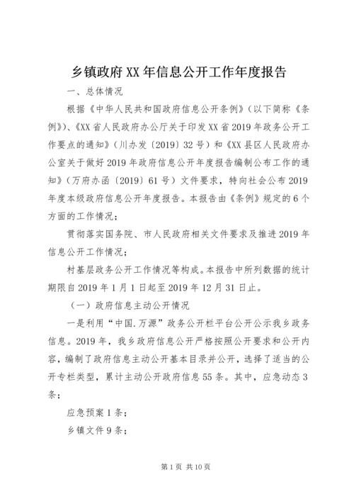 乡镇政府某年信息公开工作年度报告.docx