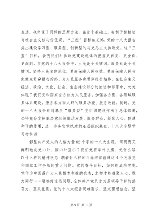 十八大专题学习材料.docx