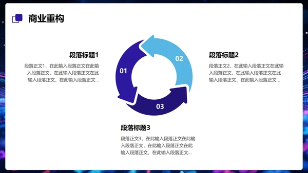 蓝紫色科技风未来无限创新创业计划书PPT模板