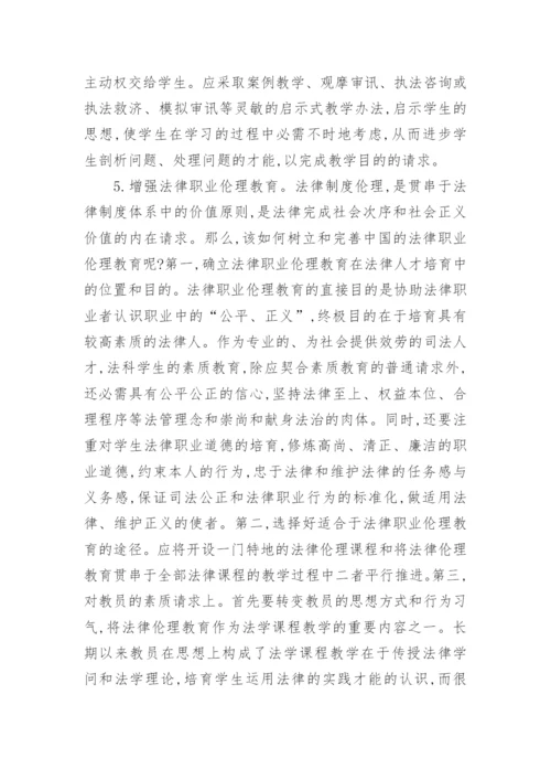 法律职业化背景下高职法学教学方法探讨论文.docx