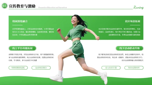 绿色运动风20XX年有氧运动策划方案PPT模板