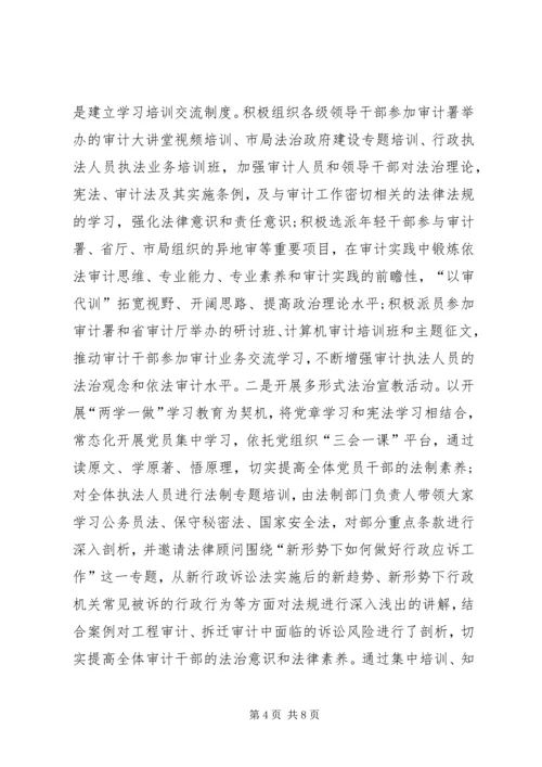 县审计局XX年度法治政府建设情况报告.docx