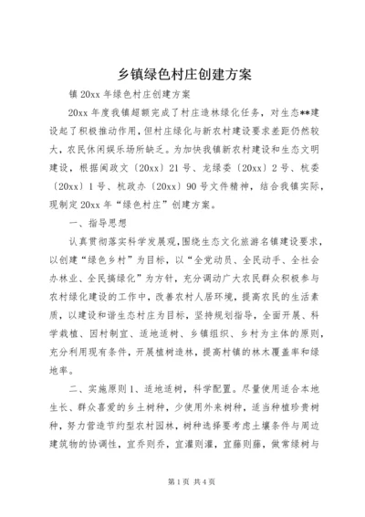 乡镇绿色村庄创建方案.docx