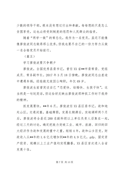 学习廖俊波先进事迹心得体会精选六篇.docx