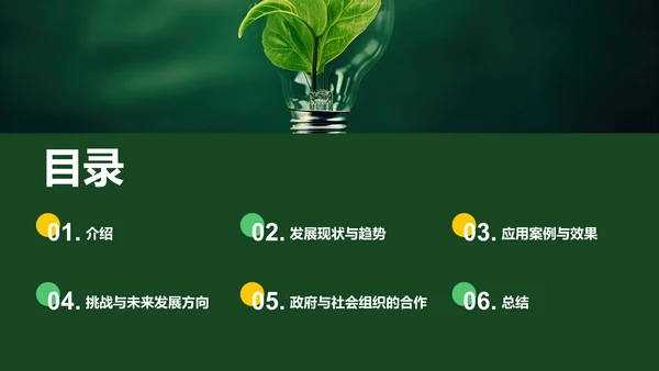 绿色商务现代可持续能源实践研究报告PPT模板