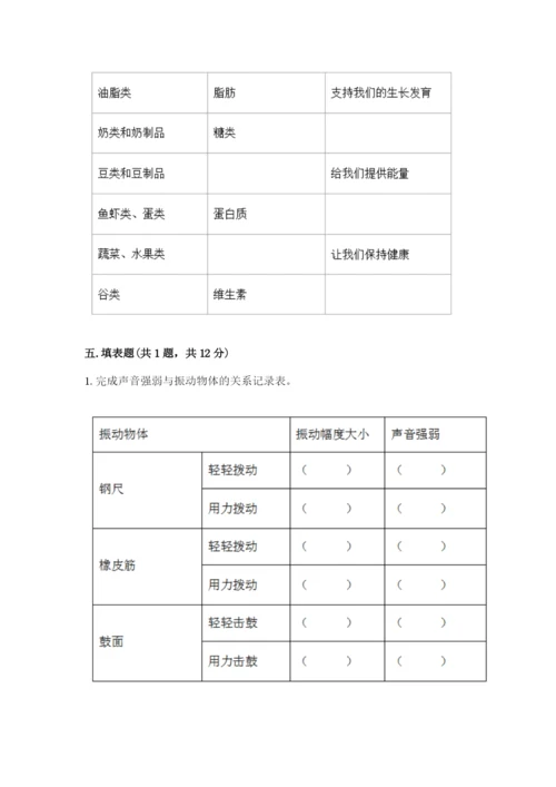 教科版四年级上册科学期末测试卷（夺冠系列）.docx