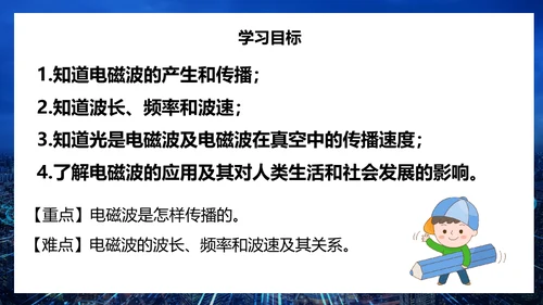 无线电电磁波信号通用PPT模板