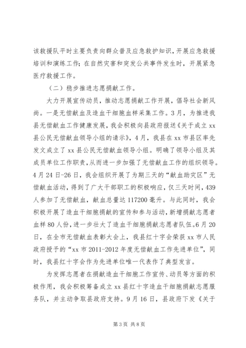 县红十字会工作报告.docx