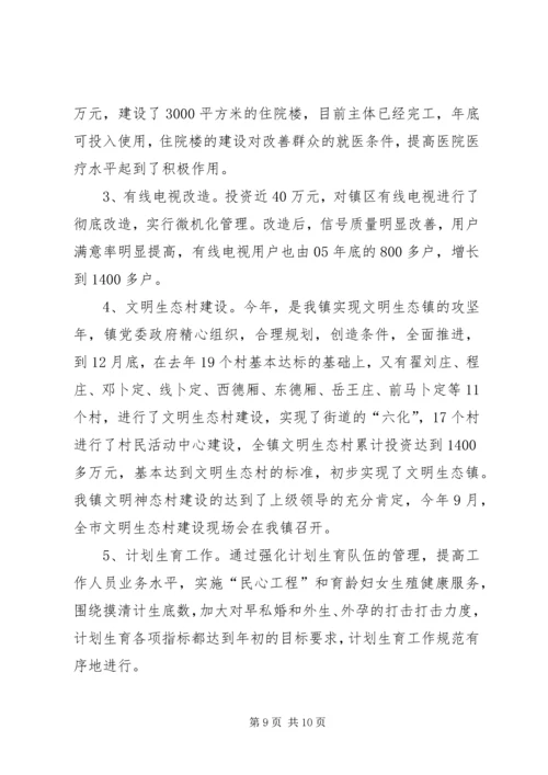 乡镇的年终总结范文.docx