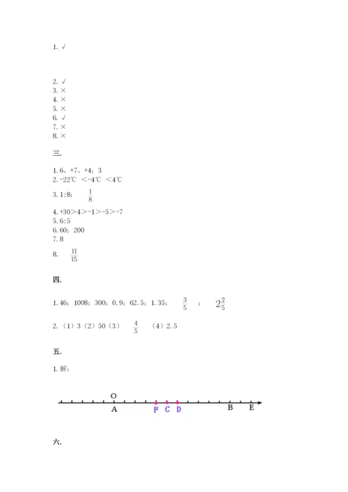 苏教版六年级数学下学期期末测试题精品带答案.docx