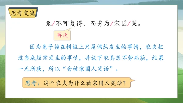 【核心素养】部编版语文三年级下册-5. 守株待兔 第2课时（课件）