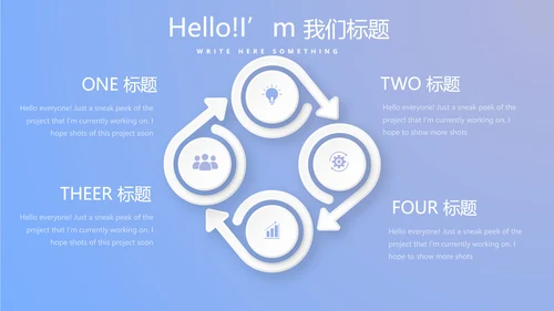 蓝色医疗医院科主任工作总结动态PPT