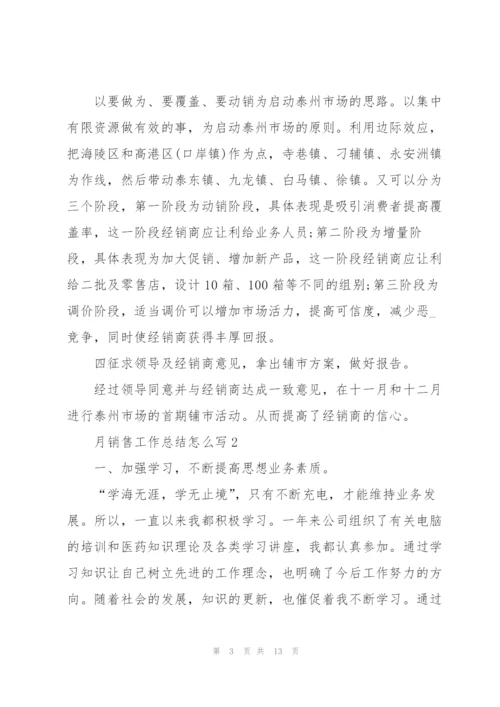 月销售工作总结怎么写5篇.docx