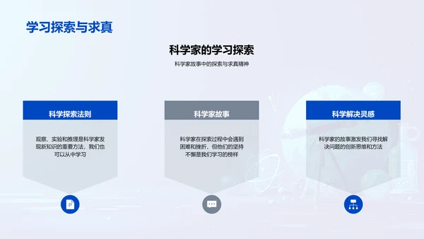 探索科学家足迹PPT模板